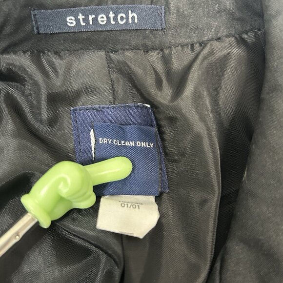 VTG GAP Jacket M Black Zip Classic Stretch Cotton Y2K 90s Style 2001 Lined - Picture 5 of 11